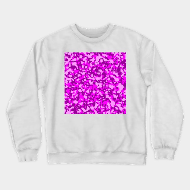 Purple Camo pattern digital Camouflage Crewneck Sweatshirt by Tshirtstory